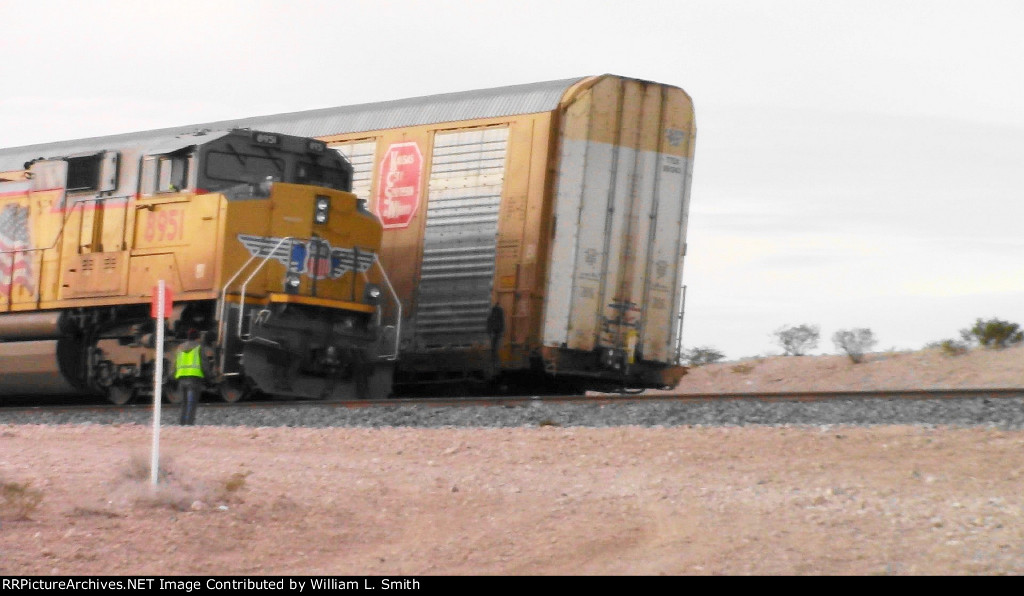 WB Unit Vehicular Flat Car Frt at Erie NV -67